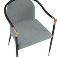 thumbnail image 5 of Christopher Knight Home Upholstered Dining Armchairs, Black Legs with Gold Tips, Gray, Set of 2, 5 of 10