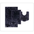 thumbnail image 3 of Royal 3-Piece Microfiber Bath Rug Set, Soft Plush Bathroom Mats with Non-Slip Rubber Backing, Quick-Dry, Ultra-Absorbent, Machine Washable Rugs for Shower, Tub, Vanity, and Toilet Areas, Navy, 3 of 11