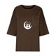 thumbnail image 5 of Xuyuer Women's Imitation Linen 3/4 Sleeve Blouse Crew Neck Summer Casual Tops Loose Fit Plus Size Tops Loose T Shirts Tunic Tops Shirts for Women Oversized Pocket T-shirt Fashionable Top, 5 of 6
