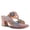 GREY MULTI, variant on L'Artiste Rossie Hand-Painted Leather Sandals – Women’s Slip-On Platform Sandal with Hook & Loop Closure, Colorful Heel, Adjustable Strap