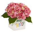 thumbnail image 1 of Nearly Natural 1448-PK Hydrangea in New Baby Ceramic, Pink, 1 of 2