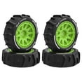 thumbnail image 4 of Bunblic 4 Pcs Roues de Buggy RC Tout-Terrain 2.8x1 Pouces Remplacement Pneus de Sable RC pour Accessoires de Pièces de Rechange 1/14 Professionnel Robuste Vert, 4 of 8