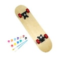 thumbnail image 1 of Patineta de grafiti en blanco para niños, tabla de skate en blanco, práctica tabla de madera en blanco 60x15cm, 1 of 9