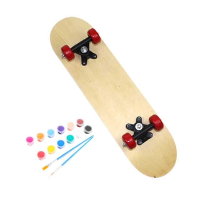 Patineta de grafiti en blanco para niños, tabla de skate en blanco, práctica tabla de madera en blanco 60x15cm