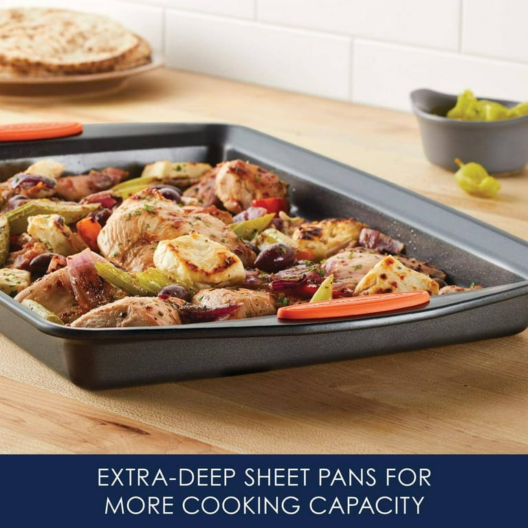 Oven Lovin' 5-Piece Gray and Orange Bakeware Set Oven Lovin' 5-Piece Gray and Orange Bakeware Set