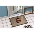 thumbnail image 4 of Halloween Pumpkin Bat Fleur de lis Doormat 18x27, 4 of 4