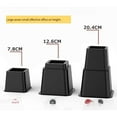 thumbnail image 3 of SEISSO Adjustable 8 Pack Furniture Risers, Heavy Duty, Black, 3/5/8 Inches, 3 of 9