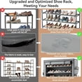 thumbnail image 6 of 10-Tier Non-Woven Shoe Rack, Space-Saving Vertical Shoe Storage Organizer for Entryway Closet Dormitory, Large Capacity Breathable Dustproof Portable, 6 of 9