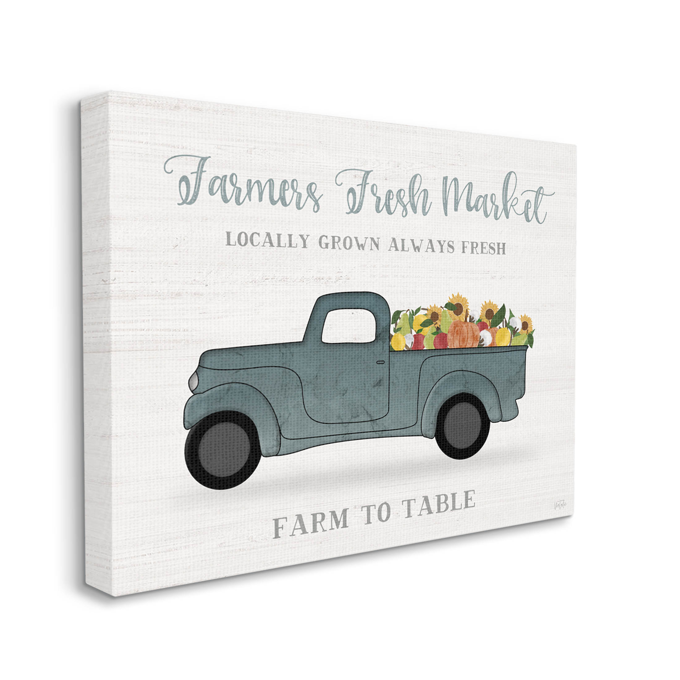 Stupell Industries Farmers Fresh Market Truck Graphic Art Gallery Wrapped Canvas Print Wall Art, Design by Natalie Carpentieri