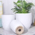 thumbnail image 3 of FYBTOF Modern Ceramic Large Flower Pot, Extra Large Caliber Large Outdoor/Indoor Flower Pot Tree Green Plant General Purpose (Color : White, Size : 40 * 40cm)-2211, 3 of 5