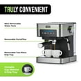 thumbnail image 4 of TRU 15-Bar Semi-Automatic Touch Screen Espresso Maker, Stainless Steel, 4 of 7