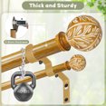 thumbnail image 5 of KITBONIS Double Curtain Rod Sets 28-48" Carved Wood-Finish Retro-Style Double Curtain Rods, 5 of 7