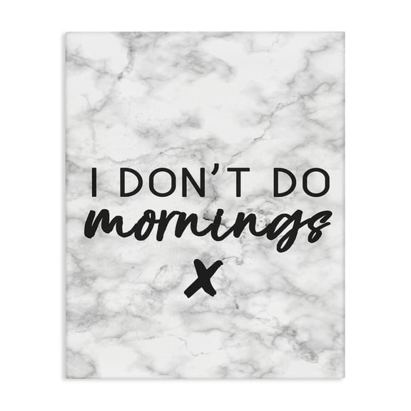 Stupell Industries Art Deco I Don't Do Mornings Canvas Art, 24 x 30, by Lil' Rue