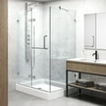 thumbnail image 5 of VIGO Monteray 32 in. L x 40 in. W x 79 in. H Frameless Hinged Shower Enclosure Kit in Brushed Nickel with 3/8 in. Clear Glass, 5 of 11