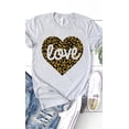 thumbnail image 2 of Love Leopard Heart Graphic Tee T-Shirt PLUS, 2 of 8