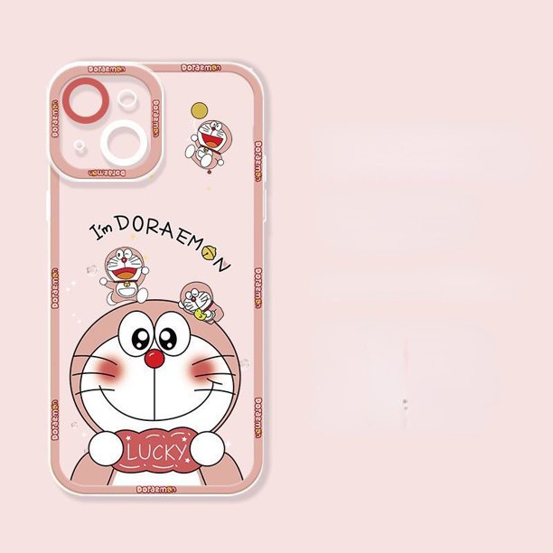 Doraemon Funda De Teléfono De TPU Suave Para iPhone 14 12 11 Pro Max 13 13Pro 14Plus Lente De Cámara Flexible Cubierta Completa Transparente