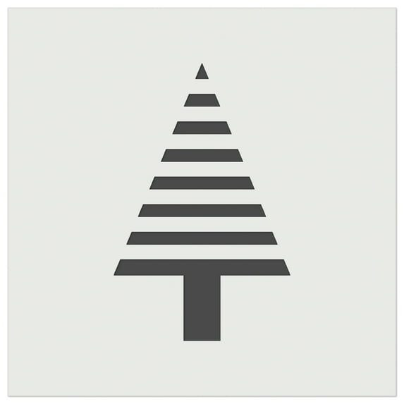 Striped Pine Woodland Tree DIY Cookie Wall Craft Stencil - 4.5 Inch