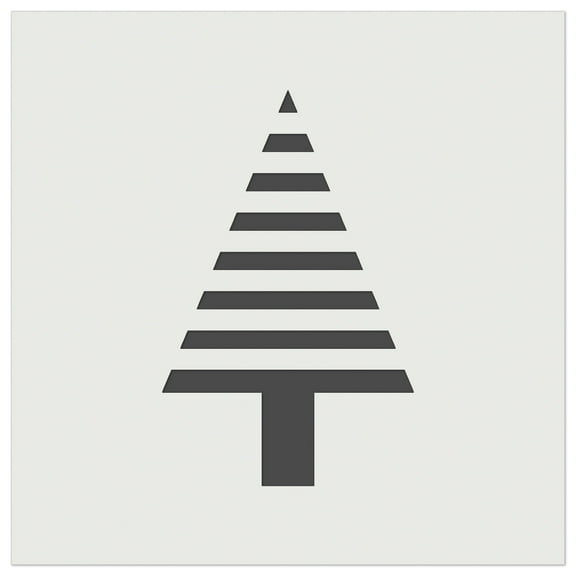 Striped Pine Woodland Tree DIY Cookie Wall Craft Stencil - 5.5 Inch