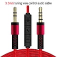 thumbnail image 2 of Cable de audio AUX con control de volumen de micrófono Cable de audio para Audífonos (AUX rojo) Sywqhk Para estrenar, 2 of 8