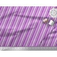thumbnail image 2 of Soimoi Purple Cotton Voile Fabric Vertical Stripe Printed Craft Fabric by the Yard 42 Inch Wide, 2 of 3