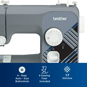 Brother LX3817G 17-Stitch Portable Full-Size Sewing Machine, Grey