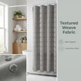 thumbnail image 6 of Unique Bargains Geometric Texture Shower Curtain Sets with Hooks Grey 72"W x 72"L, 6 of 8