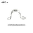 thumbnail image 3 of Uxcell 20mm 2 Hole U shaped Rigid Pipe Straps Bracket Tube Clip 48 Pack, 3 of 6
