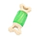 thumbnail image 3 of EeaseMX 1 pieza de juguete para perro con forma de hueso y diseño de cara de perro pequeño, con sonido de dibujos animados, chirriante, para morder (verde), 3 of 7