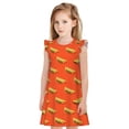 thumbnail image 1 of Fotbe tortilla tacos Vestido de Dormir para Niñas de 3 a 10 Años, Mangas Cortas, Estilo Princesa, Pijama Camisón con Mangas Voladas-X-Large, 1 of 6