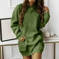 thumbnail image 2 of Vestido sudadera largo con capucha y cordón para mujer - Jersey oversize informal con bolsillo, mezcla de poliéster, tallas S-XXL, 2 of 5