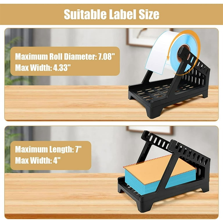 Thermal Shipping Label Holder, Label Basket Sticker Roll Holder Shipping  Label Roll Holder for Warehouse Office Home Black 