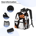thumbnail image 5 of Lsque Halloween Ghosts And Pumpkins Classic Casual Backpack - Large Capacity Water-Resistant Backpack for School, Work, Travel, and Outdoor Activities, 5 of 8