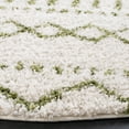 thumbnail image 3 of SAFAVIEH Arizona Teagan Geometric Shag Area Rug, Ivory/Green, 6'7" x 6'7" Round, 3 of 11