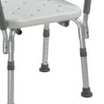 thumbnail image 3 of Drive Medical 12445KD-1 Shower Chair with Back and Padded Arms, Adjustable Height Bath Stool with Nonslip Feet, Tub Chair for Elderly, Bath Seat with Back, 350 LB Weight Cap, White, 3 of 5