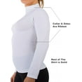 thumbnail image 5 of Women Long Sleeve Mock Neck Shirt Seamless Stretch Turtleneck Top Slim Fitted M-XL Plus Size, 5 of 6