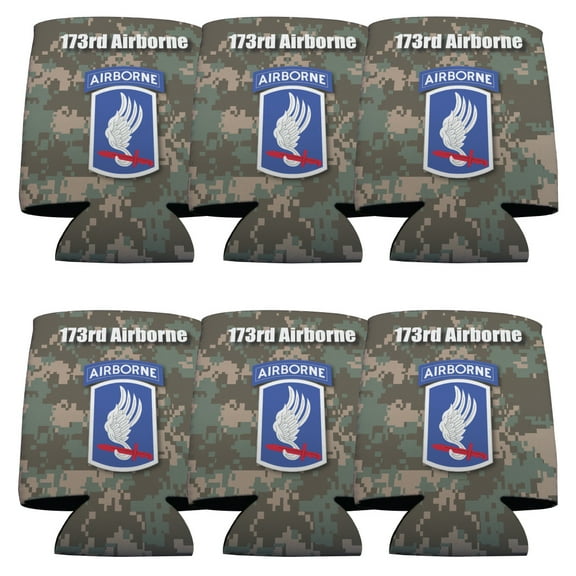Military 173rd Airborne Division Can Cooler Set -6 designs- Set of 6
