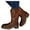 Brown, variant on Oyedens Women's Cowboy Boots Vintage Square Toe Wide Mid Calf Cowgirl Boots for Women Riding Work Boots