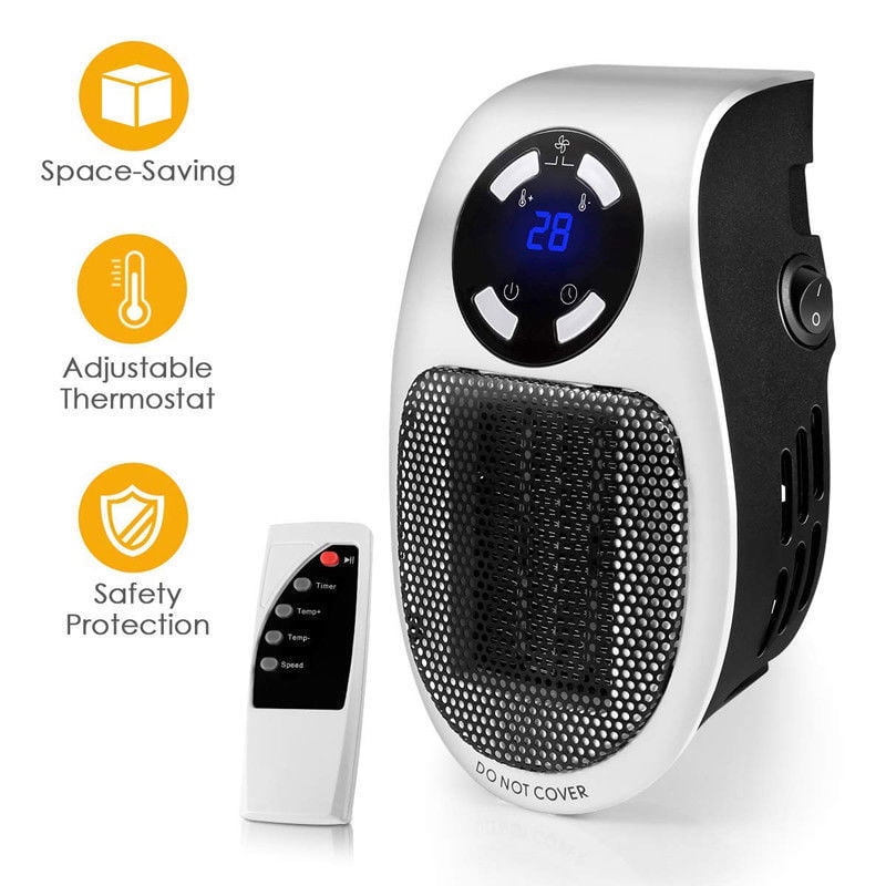 Plugin WallOutlet Space Mini Heater Portable 500W Durable Heater US Plug Home