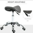 thumbnail image 4 of HOMCOM Tabouret de Salon Hydraulique à Roulettes à Hauteur Réglable Chaise Selle Pivotante, 4 of 10