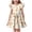 Beige-04, variant on Mitankcoo Easter Dresses for Girls Cute Print Crew Neck Flutter Sleeve A-Line Dress Daily Fashion Wear 3-14Y