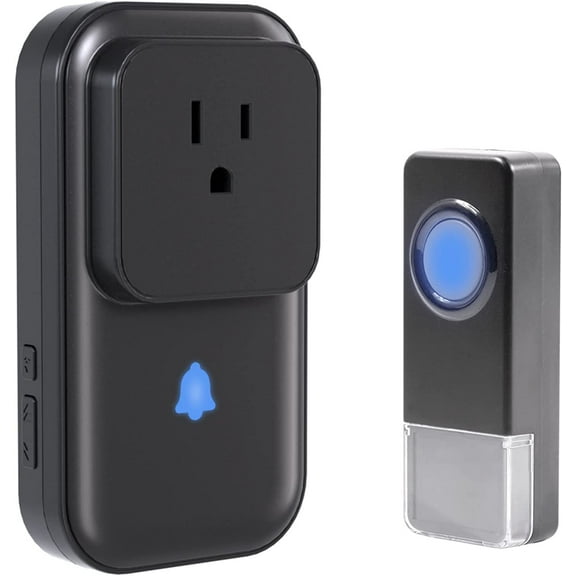 Wireless Doorbell Plug-in, Allytech Doorbell Chimes Door Chime for Home/Classroom, Self-Powered IP55 Waterproof Doorbell Operating at 1000ft Range with 58 Chimes, 5-Level Volume & LED Light