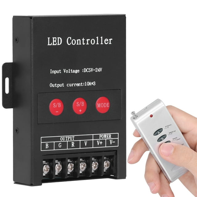 Heaveant LED Strip Light Controller, DC5?24V 360W Colorful RGB Module Remote Controller Brightness Speed Adjustment RGB Dimmer Controller