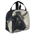 thumbnail image 2 of Pofeuu Mystical Bull in Fog Print Lunch Bag Lunch Box Insulated Lunch Bag Adult Lunch Box for Men and Women, 2 of 8