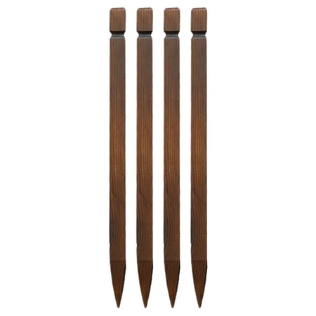 4PCS Wooden Stakes Posts Garden Fence Sturdy Garden Stakes