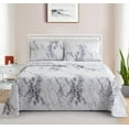 thumbnail image 2 of Marina Decoration Printed 600 Thread Count Soft Deep Pocket Hotel Standard Long Staple Cotton Blend Percale All Season 3 Pieces Bedding Sheet Set, White Marble Pattern Twin/Single Size C84, 2 of 3