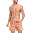 thumbnail image 3 of FORMRS Mens Swim Trunks Mesh Liner Quick Dry Casual Beach Board Shorts with Pockets, Sizes S-2XL, Pink Flowers, 3 of 9