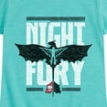 thumbnail image 3 of How to Train Your Dragon - Night Fury Flight - Toddler & Youth Girls Short Sleeve Graphic T-Shirt, 3 of 5