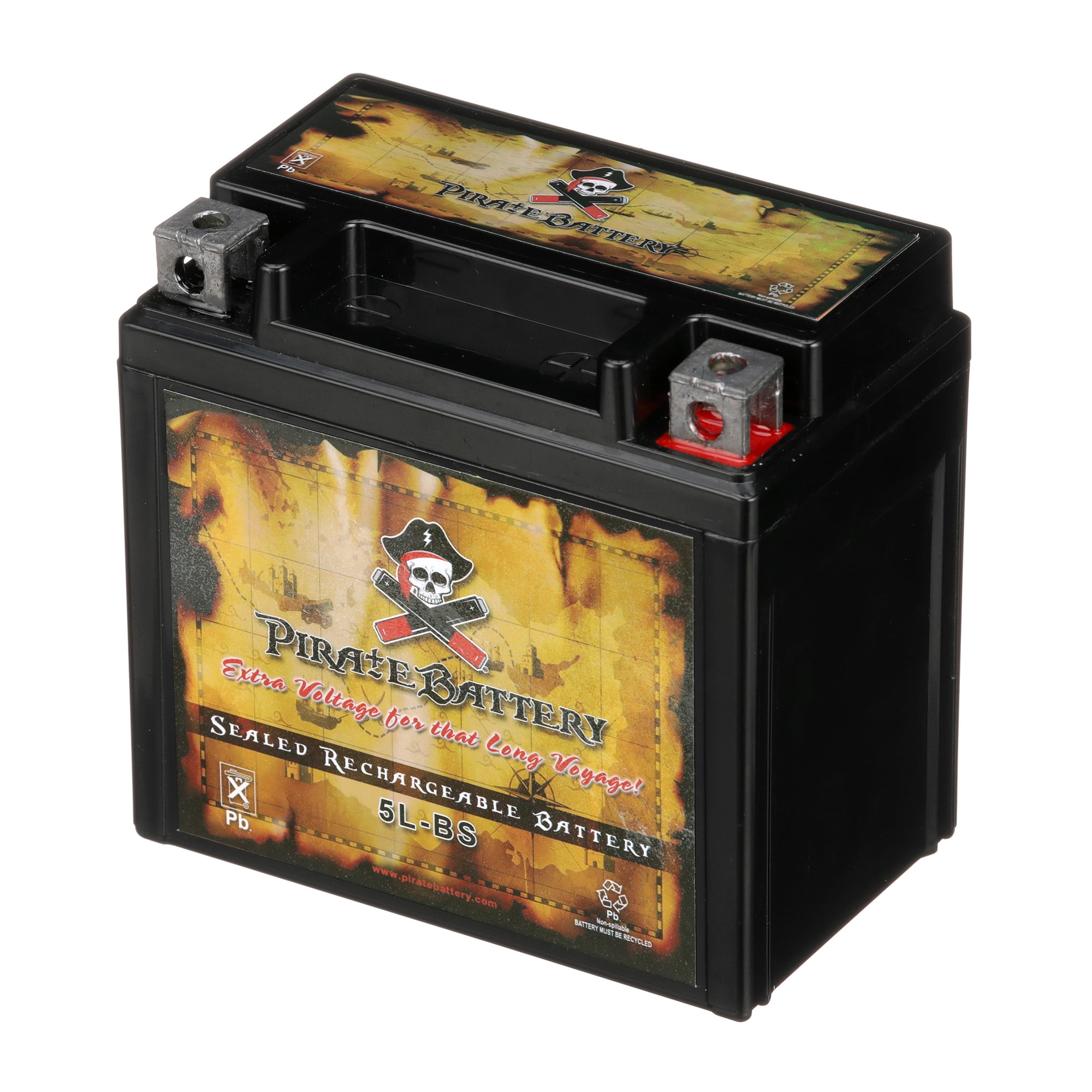 Pirate Battery YTX5L-BS (5L-BS 12 Volts,4 Ah, 65 CCA) Atv Battery for Kymco 50cc Mongoose 50