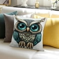 thumbnail image 3 of BCIIG   Throw Pillow Covers Rural Style Owl Pattern Cushion Pillow Case Home Decor Pillowcase  12x12in, 3 of 5