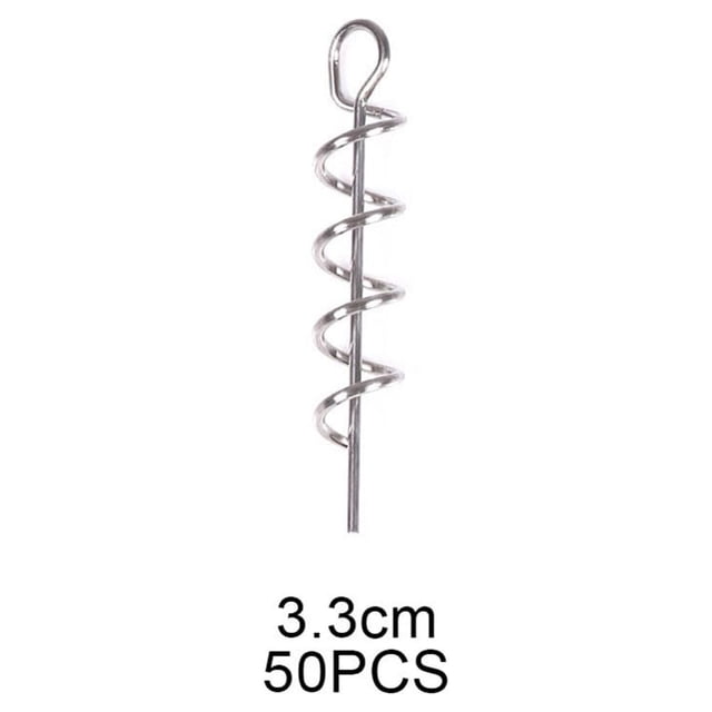 50pcs Spring Lock Fishing Hook Centering Pin for Soft Lure Bait Worm Crank